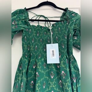 NWT Hill House Emerald Trellis “Athena” dress